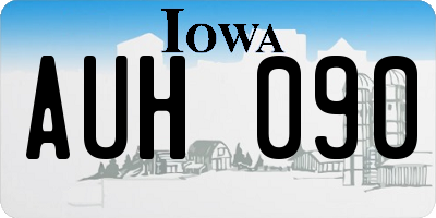 IA license plate AUH090