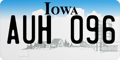 IA license plate AUH096