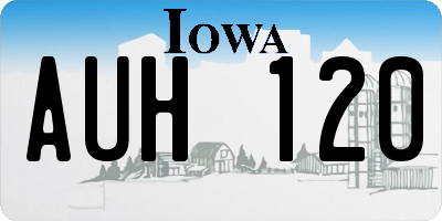 IA license plate AUH120
