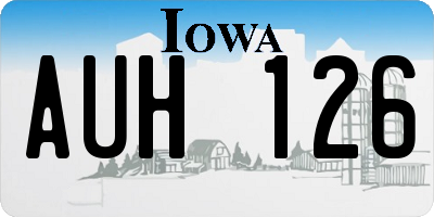 IA license plate AUH126