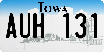 IA license plate AUH131