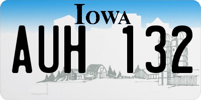 IA license plate AUH132