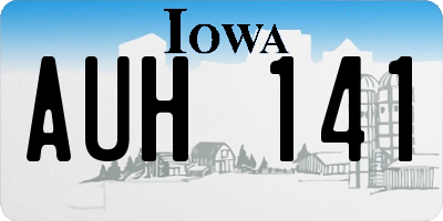 IA license plate AUH141