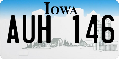 IA license plate AUH146