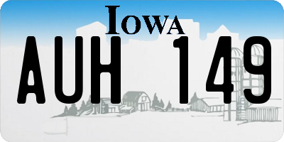 IA license plate AUH149