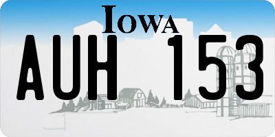 IA license plate AUH153