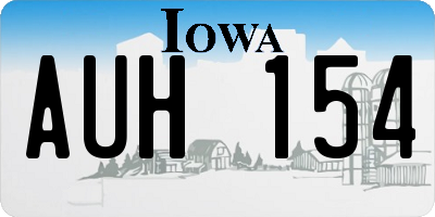 IA license plate AUH154