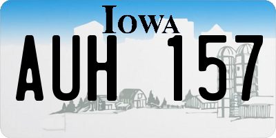 IA license plate AUH157