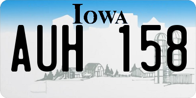 IA license plate AUH158