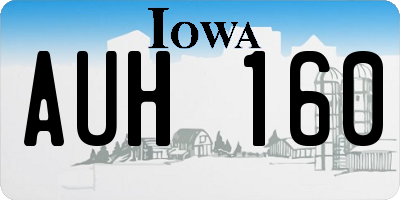 IA license plate AUH160