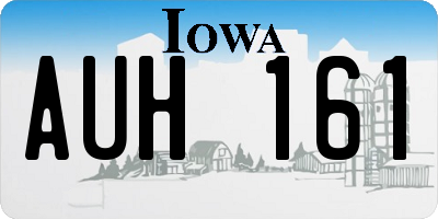 IA license plate AUH161