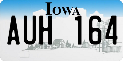 IA license plate AUH164