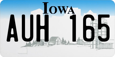 IA license plate AUH165