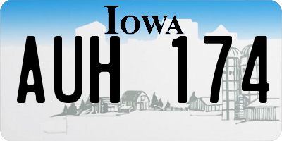 IA license plate AUH174