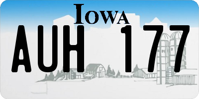 IA license plate AUH177