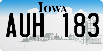 IA license plate AUH183