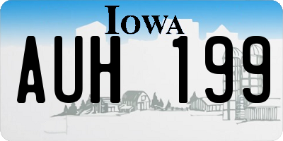 IA license plate AUH199