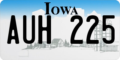 IA license plate AUH225