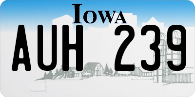 IA license plate AUH239