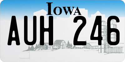 IA license plate AUH246