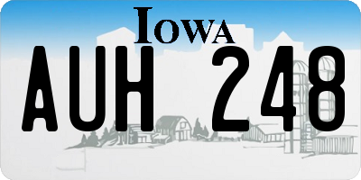 IA license plate AUH248