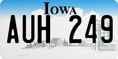 IA license plate AUH249