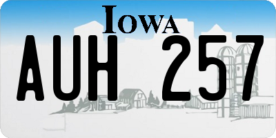 IA license plate AUH257
