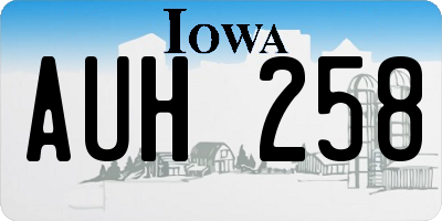IA license plate AUH258