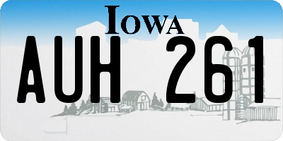 IA license plate AUH261