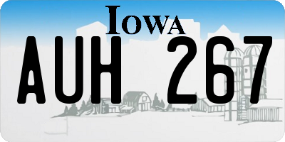 IA license plate AUH267