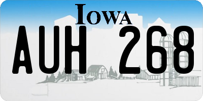 IA license plate AUH268
