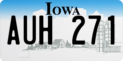 IA license plate AUH271