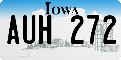 IA license plate AUH272