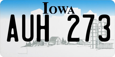 IA license plate AUH273