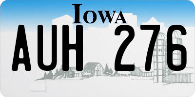 IA license plate AUH276