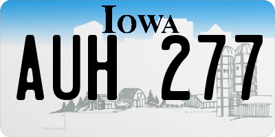 IA license plate AUH277
