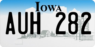 IA license plate AUH282