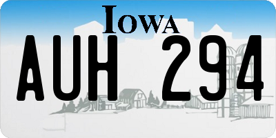 IA license plate AUH294