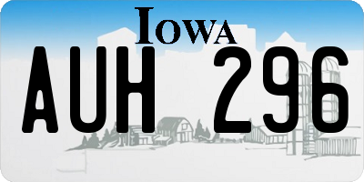 IA license plate AUH296