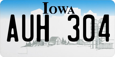 IA license plate AUH304