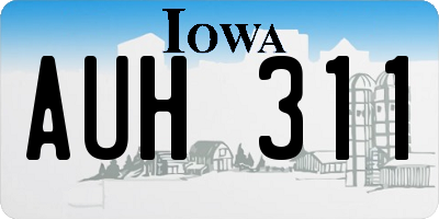 IA license plate AUH311