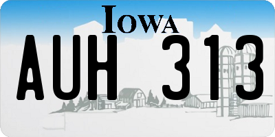 IA license plate AUH313