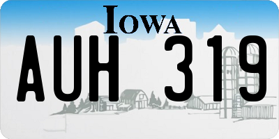 IA license plate AUH319