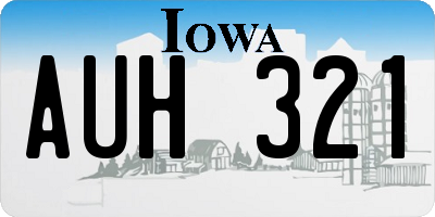 IA license plate AUH321