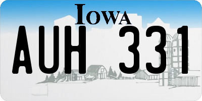 IA license plate AUH331