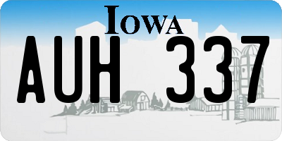 IA license plate AUH337