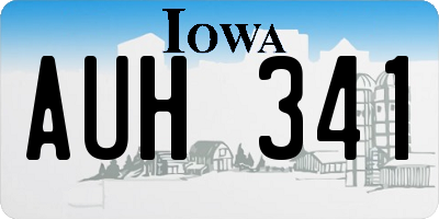 IA license plate AUH341