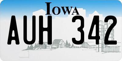 IA license plate AUH342