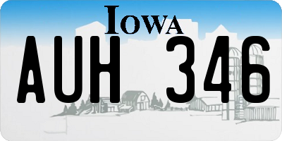 IA license plate AUH346