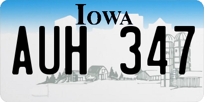 IA license plate AUH347